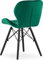 Крісло MUFART ELVA 3749 зелений оксамит на чорних ніжках - Зображення 3