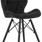 Крісло MUFART ELVA 3750 чорний оксамит на чорних ніжках