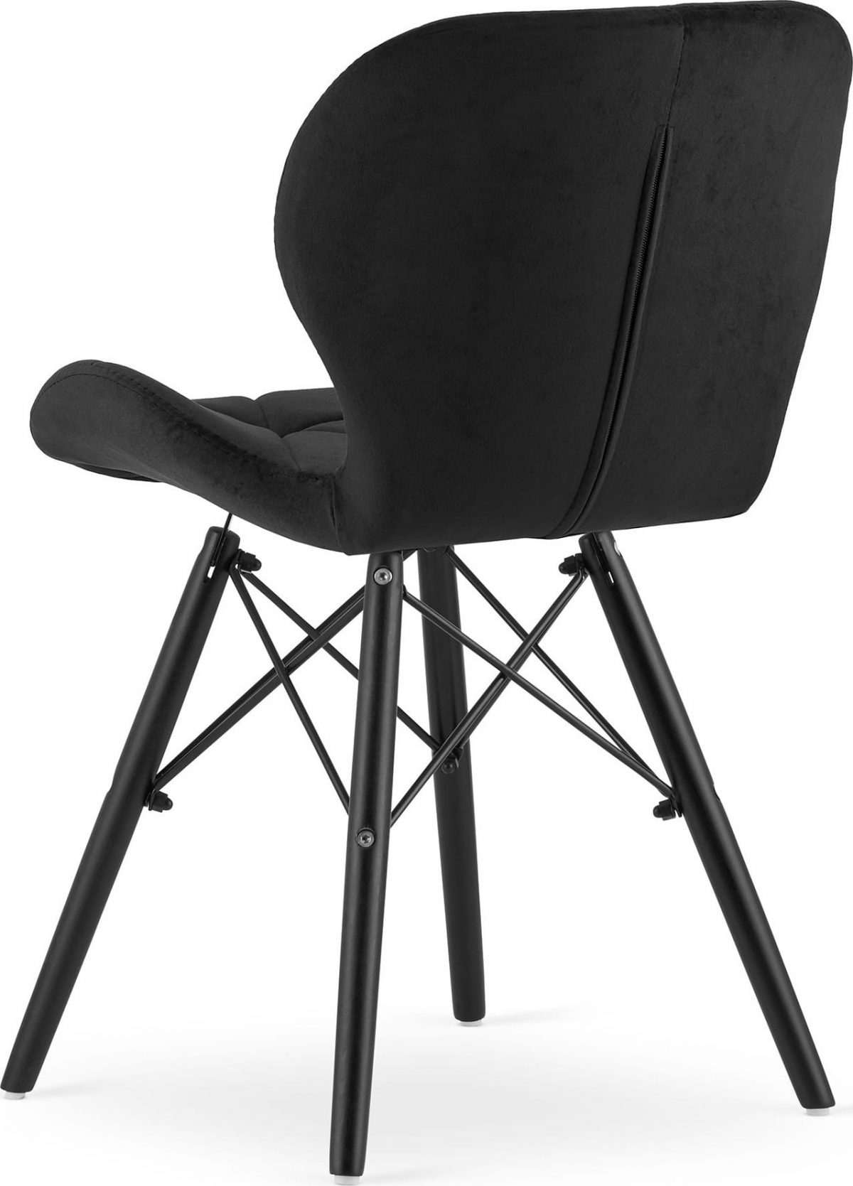 Крісло MUFART ELVA 3750 чорний оксамит на чорних ніжках - Зображення 3