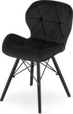 Крісло MUFART ELVA 3750 чорний оксамит на чорних ніжках - Зображення 5