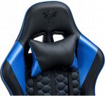 Геймерське крісло KRAKEN Feyton чорно-синє для тривалих сесій - Зображення 2