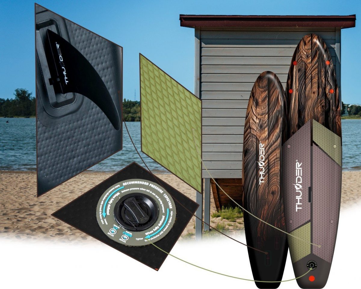 SUP дошка THUNDER WOOD 320 см. - Зображення 4