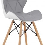 Крісло MUFART ELVA 3797 екошкіра сіре+біле Для елегантного інтер'єру