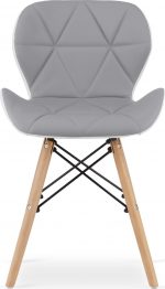 Крісло MUFART ELVA 3797 екошкіра сіре+біле Для елегантного інтер'єру - Зображення 2