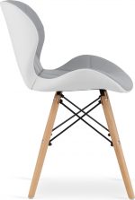 Крісло MUFART ELVA 3797 екошкіра сіре+біле Для елегантного інтер'єру - Зображення 4