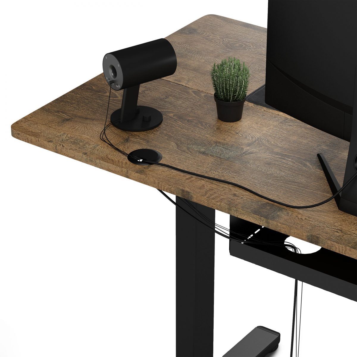 Ігровий стіл SENSE7 Nojo 120x60 Чорний дуб для комфортного користування - Зображення 6