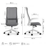 Офісне крісло SENSE7 JUNO сіре – ідеальне поєднання комфорту та елегантності для вашого робочого місця - Зображення 7