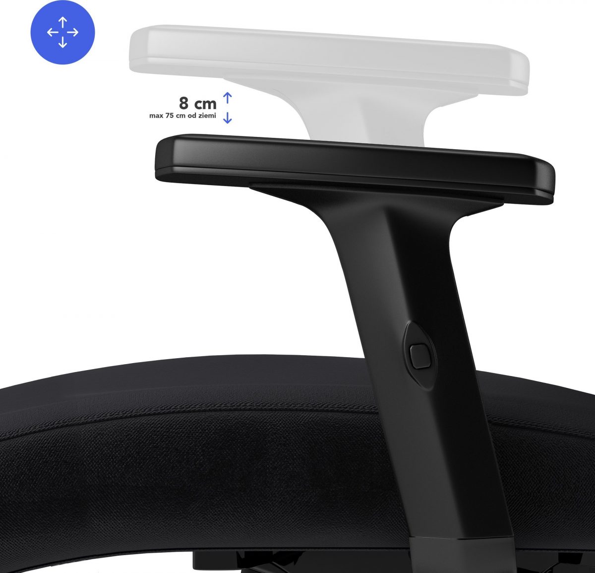 Поворотне крісло Sense7 Tone чорне: Елегантний дизайн та максимальний комфорт для вашого інтер'єру - Зображення 6