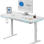 Електричний ігровий стіл SENSE7 Nomo: Білий для сучасних геймерів