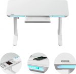 Електричний ігровий стіл SENSE7 Nomo: Білий для сучасних геймерів - Зображення 3