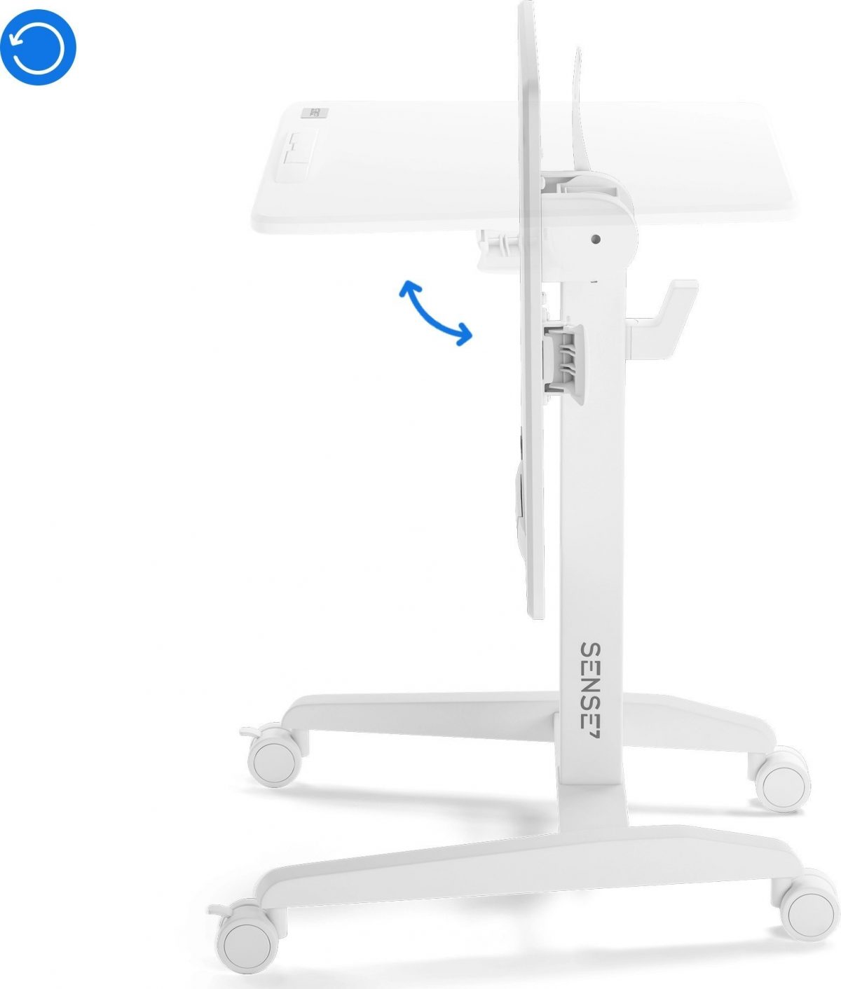 Мобільний ігровий стіл SENSE7 білий для гнучкого використання - Зображення 3