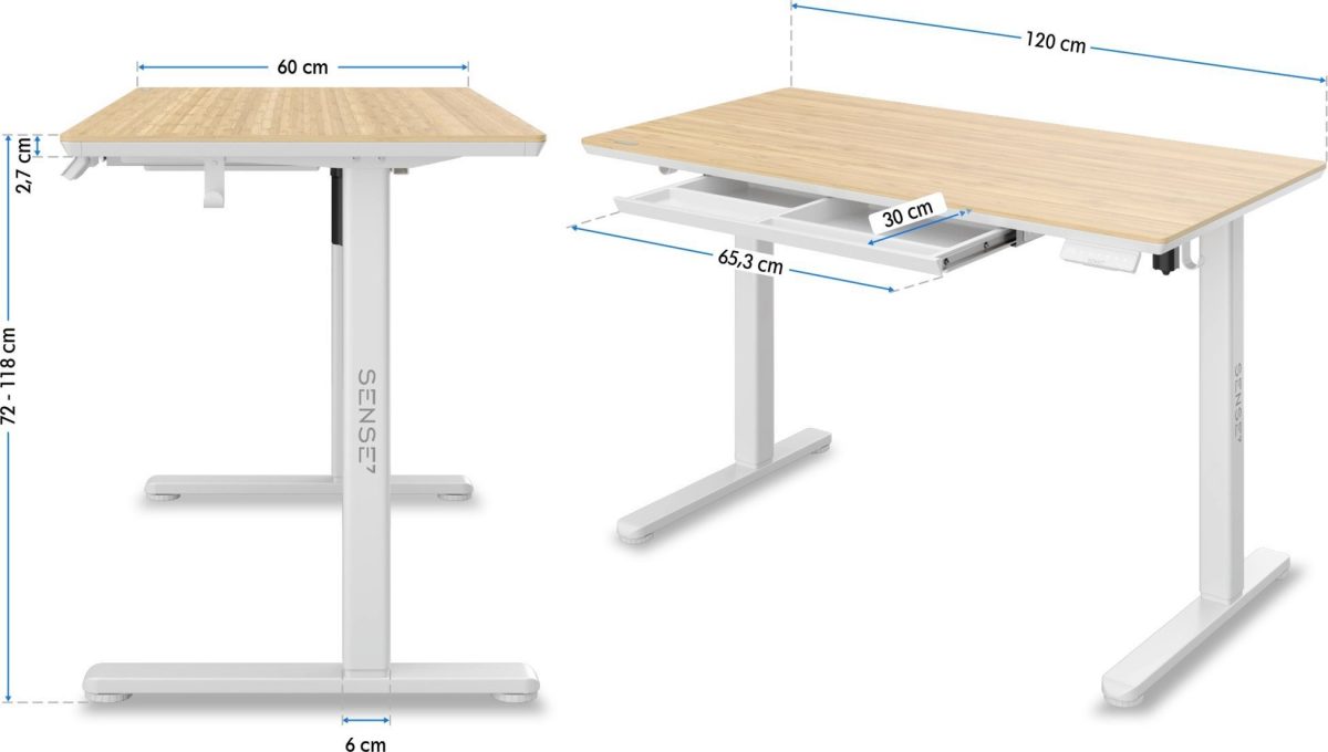Ігровий стіл SENSE7 Newai Bamboo 120x60 см для еко-стильного геймінгу - Зображення 5