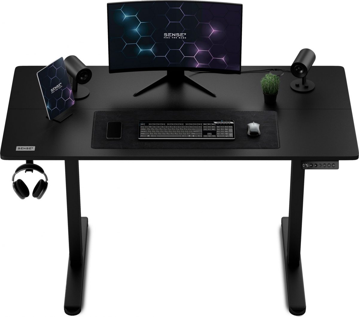 Ігровий стіл SENSE7 Nojo Black 140х70 см для сучасного дизайну - Зображення 6