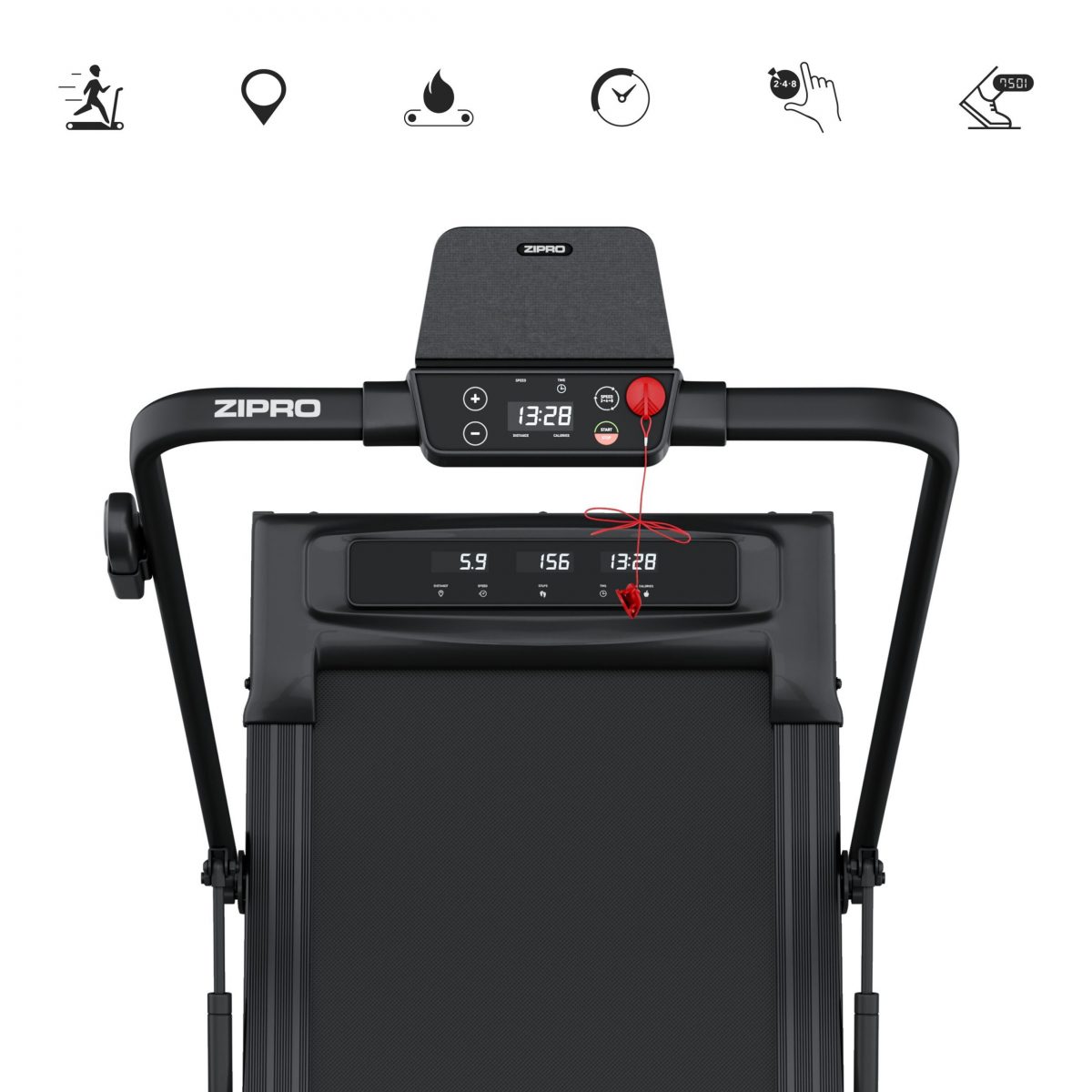 Бігова доріжка Zipro Newlite Ідеальний вибір для домашніх тренувань та фітнесу - Зображення 2