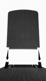 Шезлонг пластиковий чорний Контраст 5.10.212665 - Зображення 7