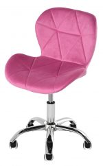 Стильне оксамитове офісне крісло ОТЕ рожеве для максимального комфорту - Зображення 3