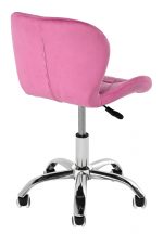 Стильне оксамитове офісне крісло ОТЕ рожеве для максимального комфорту - Зображення 4