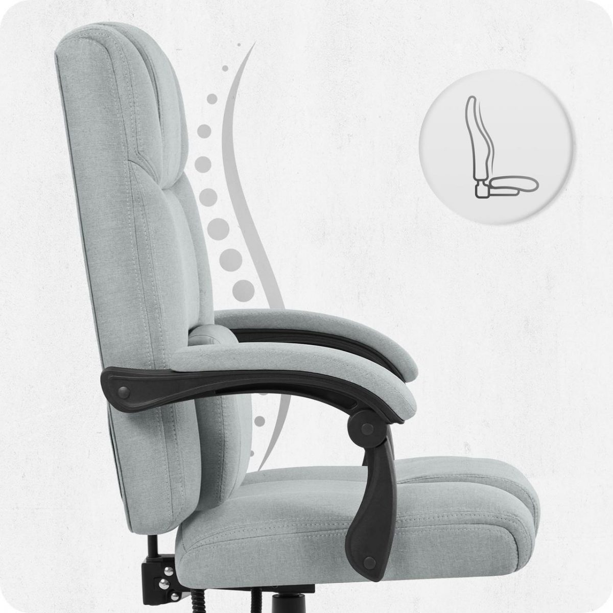 Поворотне крісло Cabro C505 Колір: сірий зручність та стиль у сірому кольорі для вашого комфорту - Зображення 8