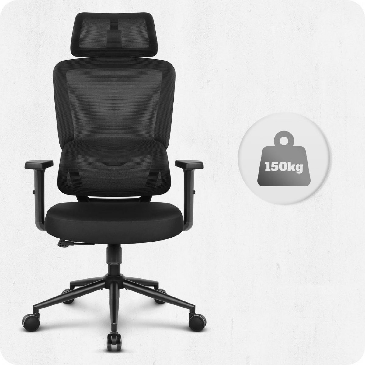 CABRO C506 тканинне офісне крісло чорна тканина зручність та стиль у чорній тканині для роботи та комфорту - Зображення 8