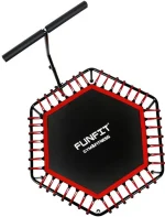 Ефективний Батут для Фітнесу з Ручкою FunFit 130 см Червоний - Зображення 2