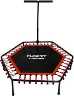 Ефективний Батут для Фітнесу з Ручкою FunFit 130 см Червоний - Зображення 4