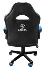 Ігрове Геймерське крісло COBRA JUNIOR синє і чорне – для молодих геймерів - Зображення 4