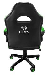 Ігрове Геймерське крісло COBRA JUNIOR зелений і чорний – для молодих геймерів - Зображення 4