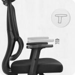 CABRO C506 тканинне офісне крісло чорна тканина зручність та стиль у чорній тканині для роботи та комфорту - Зображення 6