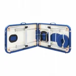 Розкладний алюмінієвий масажний стіл 4FIZJO синій для зручного використання - Зображення 2