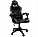 Ергономічне і стильне геймерське крісло Infini Five чорно-сіре
