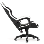 Зручне і сучасне геймерське крісло Infini Five чорно-біле - Зображення 7