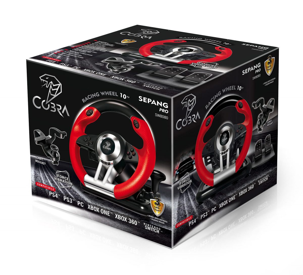 Ігрове кермо Руль Cobra SW8080 PRO SEPANG – PS4, XBOX, PC - Зображення 5