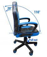 Ігрове Геймерське крісло COBRA JUNIOR синє і чорне – для молодих геймерів - Зображення 6