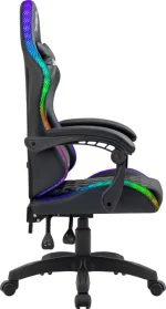 Комфортне чорне геймерське крісло Defender Energy з екошкіри - Зображення 4