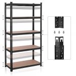 Металевий стелаж Medas Professional 180x 90x40 см на 5 полиць 875 кг чорний - Зображення 4