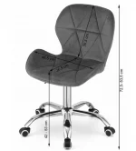 Офісне крісло Lugano чорний оксамит Комфорт і стиль для вашого офісу та домуКомфорт і стиль для вашого офісу та дому - Зображення 2