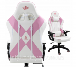 Біло-рожеве геймерське крісло KRAKEN Feyton – комфорт і стиль - Зображення 2