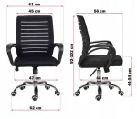 Комфортне і стильне офісне крісло MemFlow BLACK K10 для сучасного інтер'єру - Зображення 12