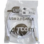 Кабель до Принтера ATCOM USB 2.0 AM/BM 1.8м білий - Зображення 2