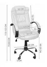 Елегантне і комфортне офісне крісло Malatec 23240 екошкіра для вашого робочого місця - Зображення 8