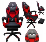 Геймерське крісло Atom 26 L з чорної екошкіри - Зображення 3