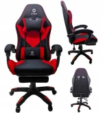 Геймерське крісло Atom 26 L з чорної екошкіри - Зображення 4