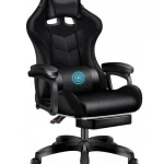 Чорне геймерське крісло MatMay BLACK GAMING для комфорту