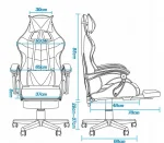 Чорне геймерське крісло MatMay BLACK GAMING для комфорту - Зображення 6