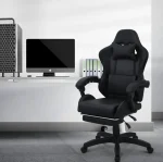 Чорне геймерське крісло MatMay BLACK GAMING для комфорту - Зображення 7