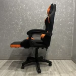 Яскраве геймерське крісло Pegie Prestige чорно-помаранчеве - Зображення 4