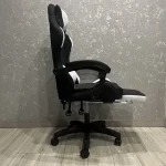 Елегантне геймерське крісло Pegie Prestige чорно-біле для комфорту та гри - Зображення 2