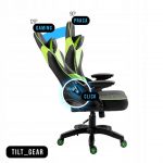 Геймерське крісло KRAKEN Feyton чорний-зелений – комфорт і надійність - Зображення 6