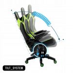 Геймерське крісло KRAKEN Feyton чорний-зелений – комфорт і надійність - Зображення 7