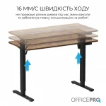 Електрично регульований по висоті стіл – Ігровий стіл OfficePro ODE1260DW 1200 x 600 мм темне дерево/чорний (ODE1260DW) - Зображення 2